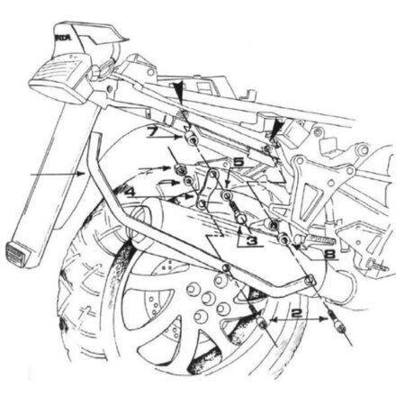 Nosič zadného kufra GIVI pre HONDA VFR 750F 229F