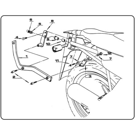 Nosič zadného kufra GIVI pre YAMAHA XJ 660 DIV.9 325F