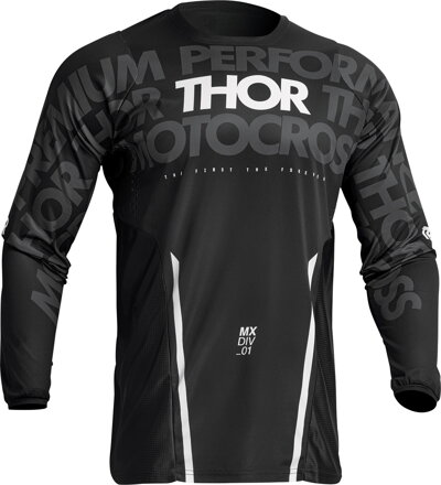 Dres THOR Pulse Mono čierno biely