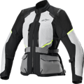 Dámska bunda ALPINESTARS Andes Air Drystar svetlosivo tmavosivo žltá fluo