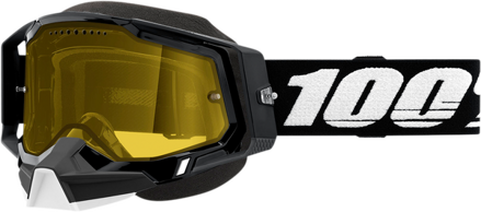 Okuliare 100 PERCENT Racecraft 2 Snowmobile Black snežné žlté sklíčko