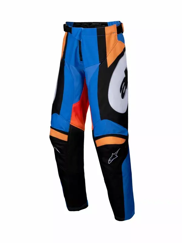 Nohavice ALPINESTARS Racer Melt oranžovo modré detské Nohavice ALPINESTARS Racer Melt oranžovo modré detské
