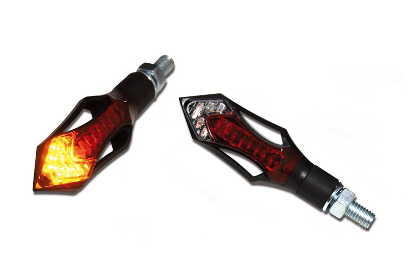 LED smerovky /zadné svetlo HATCH čierne, pár LED smerovky /zadné svetlo HATCH čierne, pár