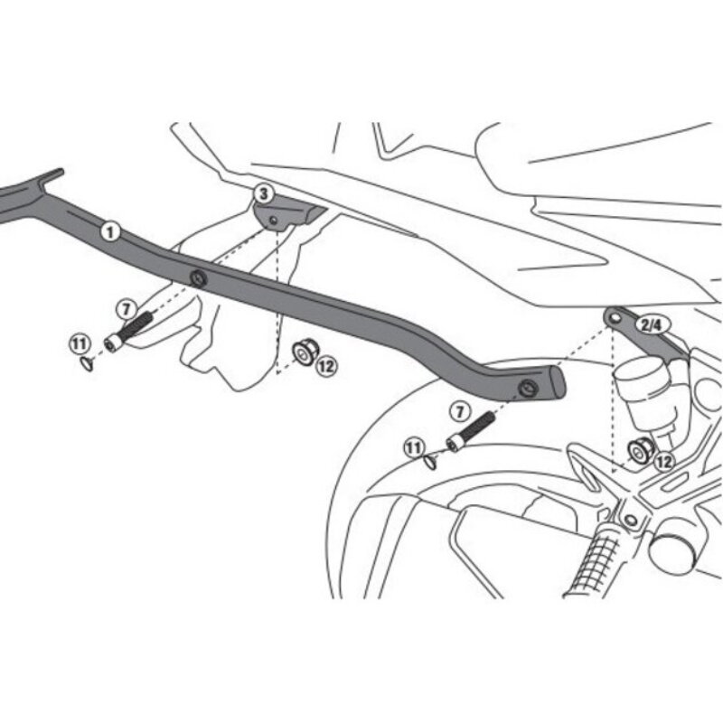 Nosič zadného kufra GIVI pre KAWASAKI Z300 4116FZ