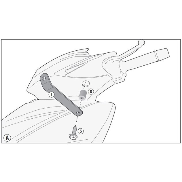 Montážna sada na plexi GIVI 440A/441A pre KYMCO Agility A6106A Montážna sada na plexi GIVI 440A/441A pre KYMCO Agility A6106A