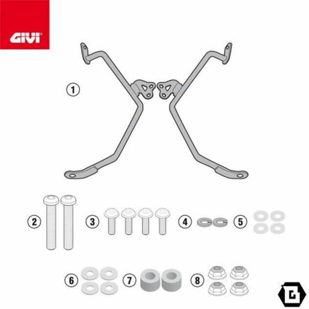Montážny kit GIVI pre HONDA CMX 500 REBEL (17-19) AL1160A Montážny kit GIVI pre HONDA CMX 500 REBEL (17-19) AL1160A