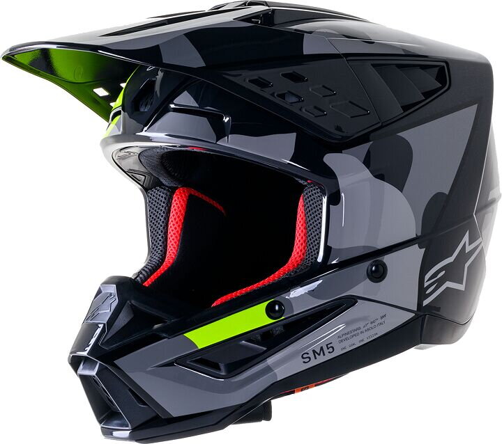 Prilba ALPINESTARS S-M5 Rover 2 sivo žltá fluo lesklá Prilba ALPINESTARS S-M5 Rover 2 sivo žltá fluo lesklá